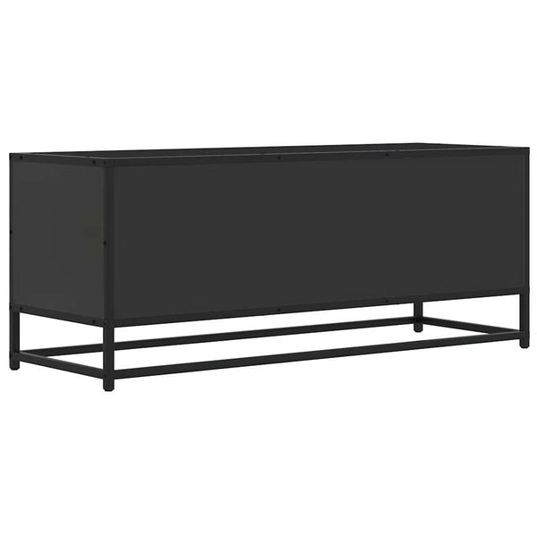 Schwarzer TV-Schrank 100 cm mit Metallgestell