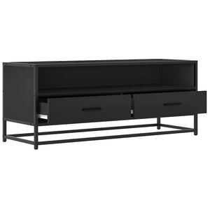 Schwarzer TV-Schrank 100 cm mit Metallgestell