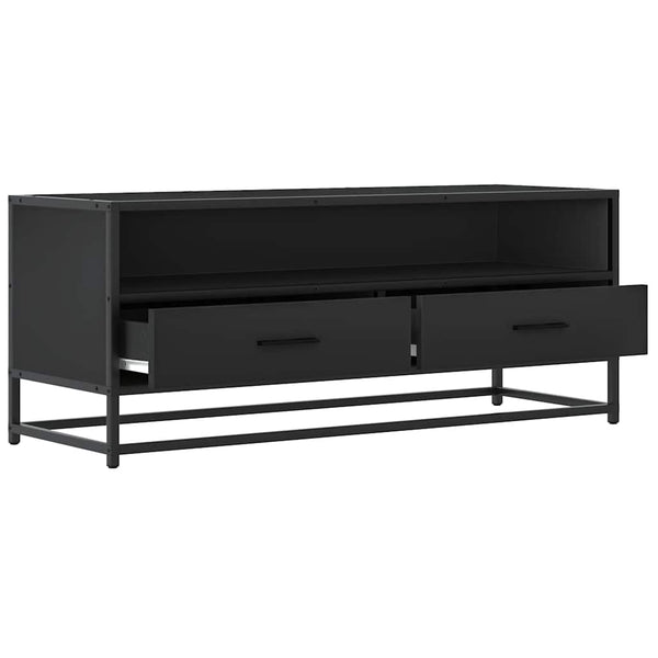 Schwarzer TV-Schrank 100 cm mit Metallgestell