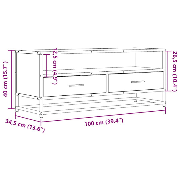 TV-Schrank Grau Sonoma 100 cm