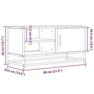 Schwarzer TV-Schrank 80 cm