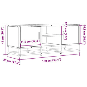 Schwarzer TV-Schrank 100 cm