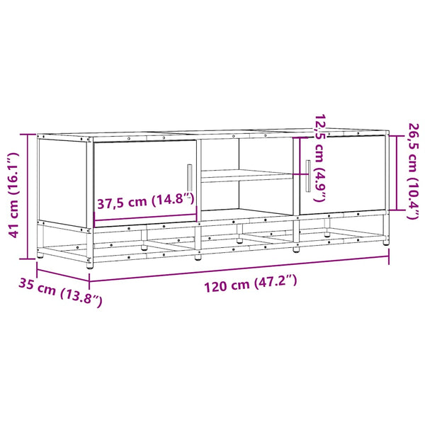 Schwarzer TV-Schrank 120 cm