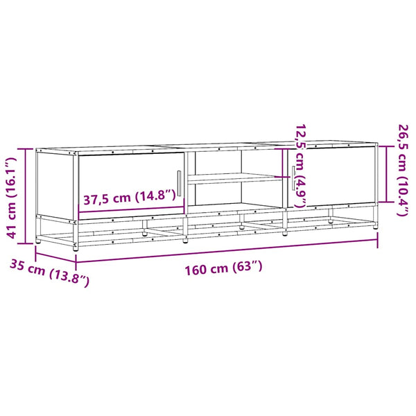 TV-Schrank Eichenoptik, 160 cm