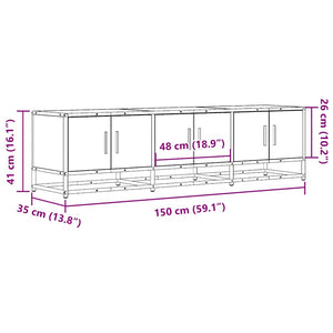 Schwarzer TV-Schrank 150 cm