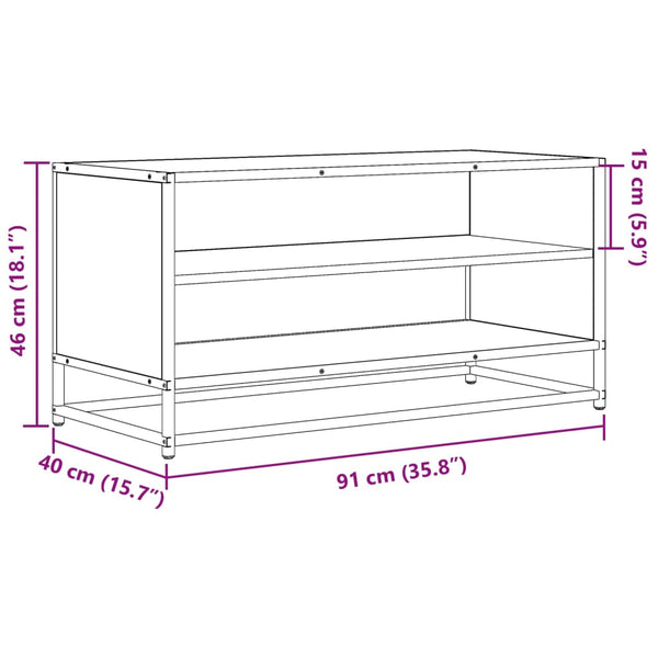 TV-Schrank Braun Eichen-Optik 91 cm