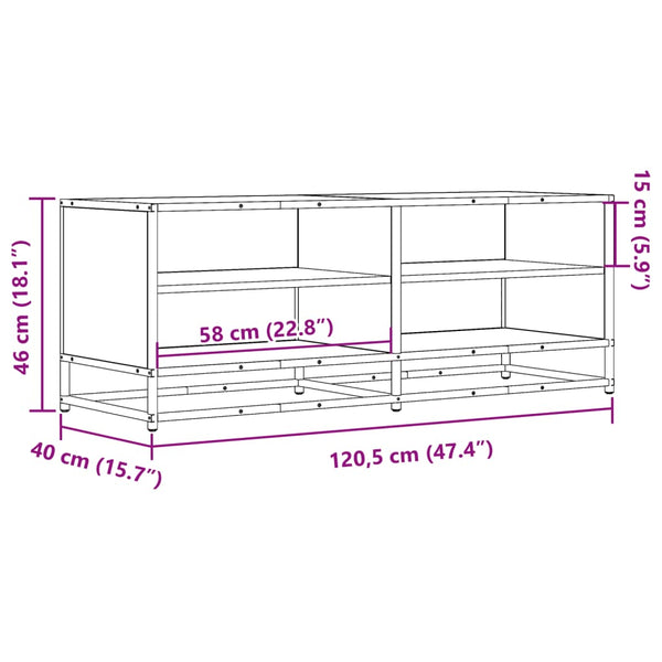 Schwarzer TV-Schrank 120,5 cm