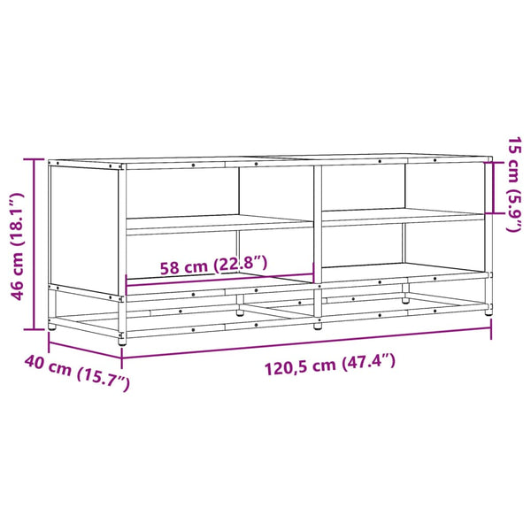 TV-Schrank Braun Eiche-Optik 120,5 cm