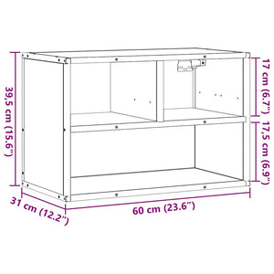 Schwarzer TV-Schrank 60 cm
