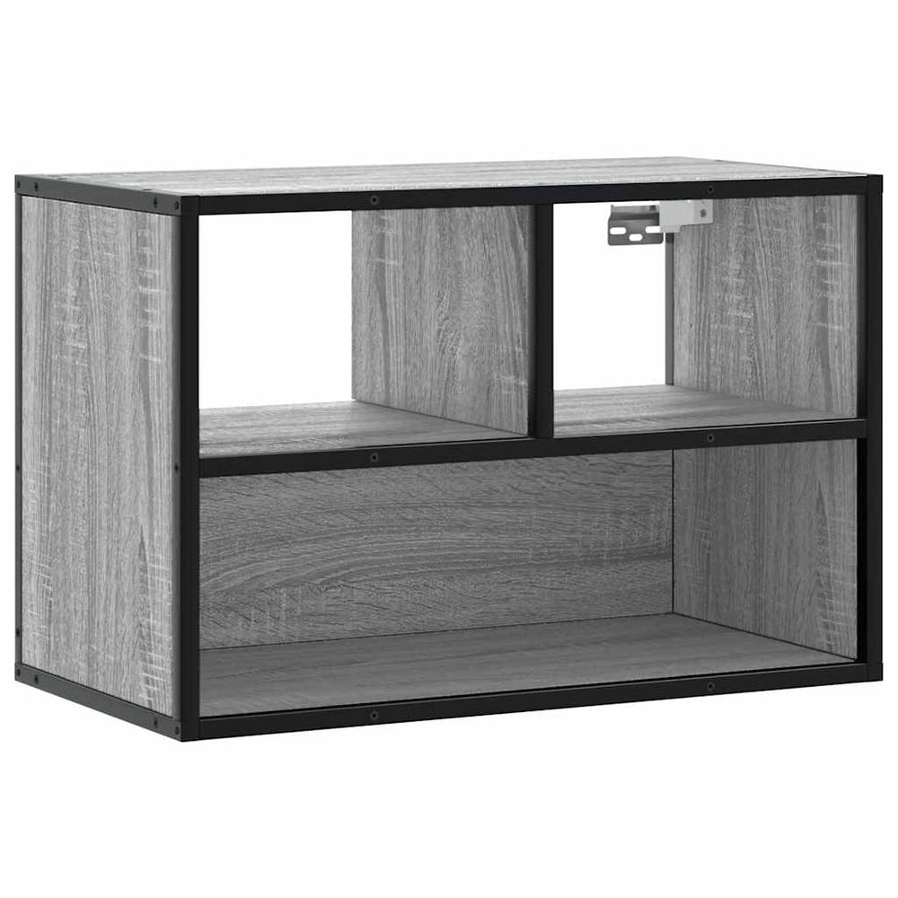 vidaXL Meuble TV gris sonoma 60x31x39,5 cm en bois d'ingénierie et métal