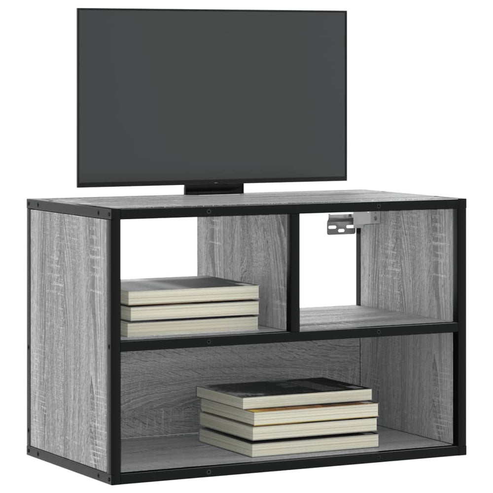 vidaXL Meuble TV gris sonoma 60x31x39,5 cm en bois d'ingénierie et métal