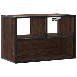 vidaXL Meuble TV chêne marron 60x31x39,5 cm Bois d'ingénierie et métal