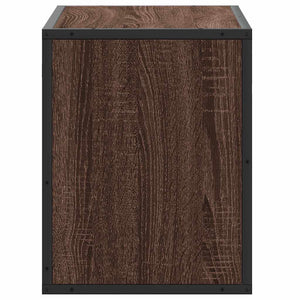 vidaXL Meuble TV chêne marron 60x31x39,5 cm Bois d'ingénierie et métal