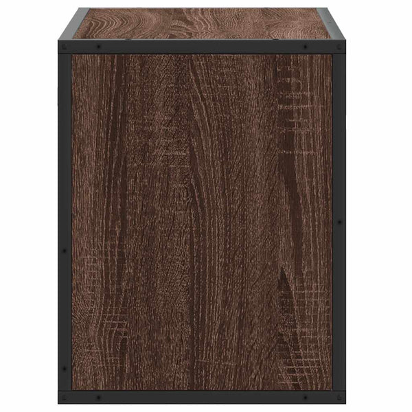 vidaXL Meuble TV chêne marron 60x31x39,5 cm Bois d'ingénierie et métal