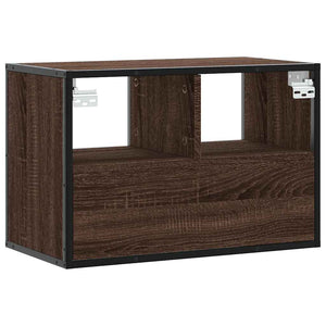 vidaXL Meuble TV chêne marron 60x31x39,5 cm Bois d'ingénierie et métal