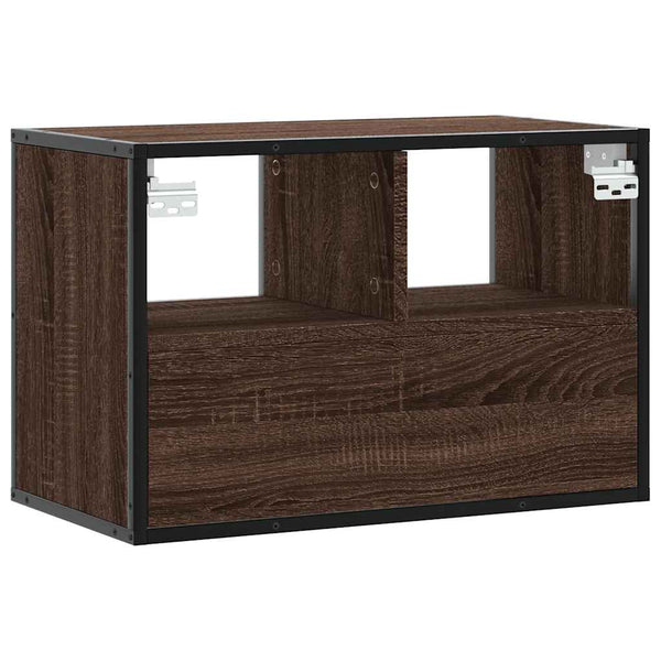 vidaXL Meuble TV chêne marron 60x31x39,5 cm Bois d'ingénierie et métal