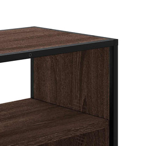 vidaXL Meuble TV chêne marron 60x31x39,5 cm Bois d'ingénierie et métal