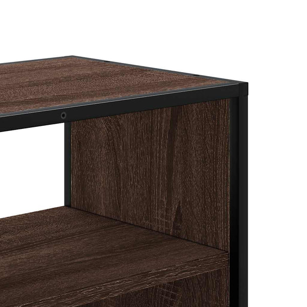vidaXL Meuble TV chêne marron 60x31x39,5 cm Bois d'ingénierie et métal