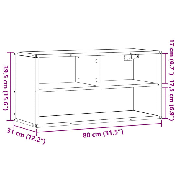 Schwarzer TV-Schrank 80 cm