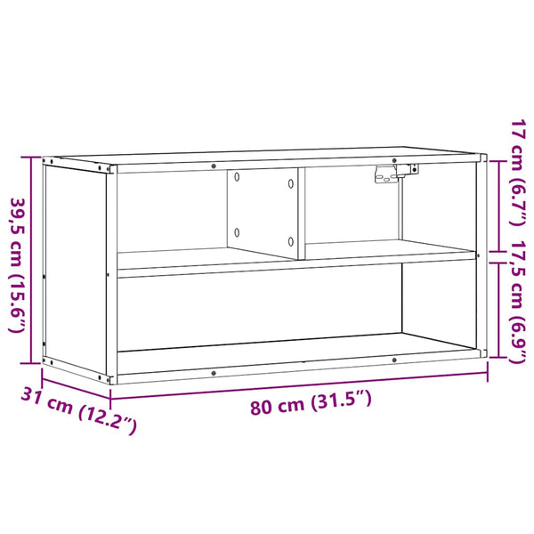 TV-Schrank Braun Eiche, 80 cm