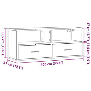 Schwarzer TV-Schrank 100 cm