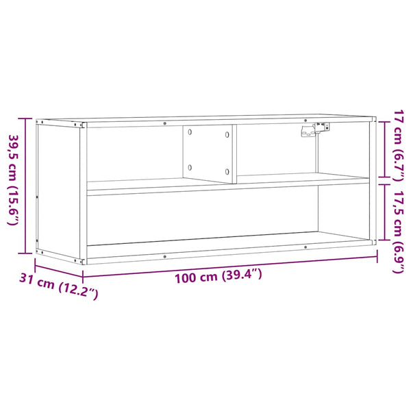 TV-Schrank Braun Eiche 100 cm