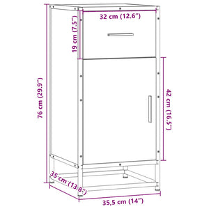 Sideboard Sonoma Eiche 76 cm
