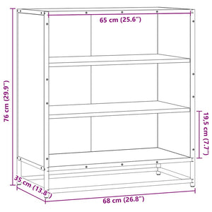 Schwarzes Sideboard 68x35x76 cm