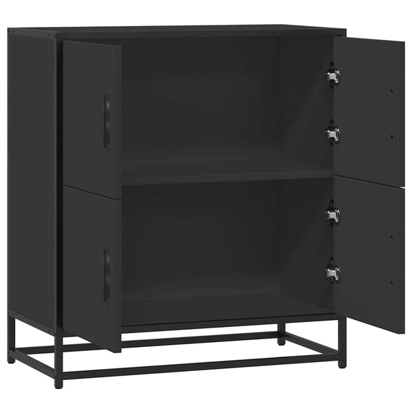 Schwarzes Sideboard 68 cm Holz