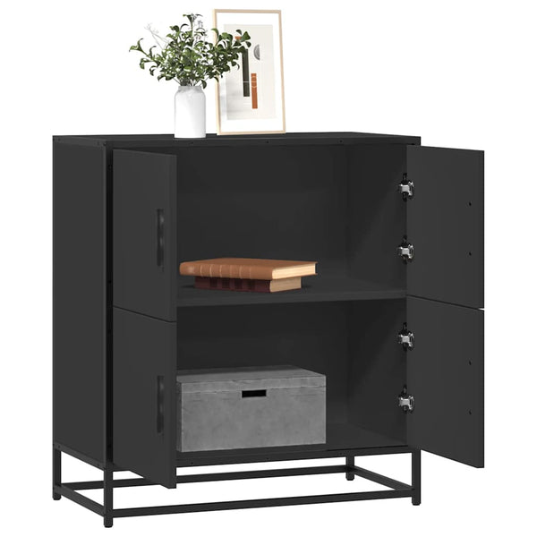 Schwarzes Sideboard 68 cm Holz