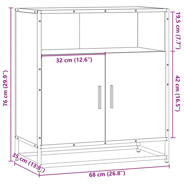 Sideboard Räuchereiche 68 cm
