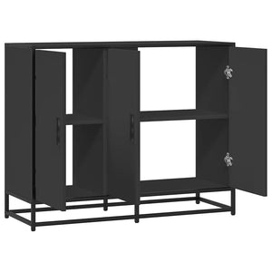 Schwarzes Sideboard 94 cm Holz