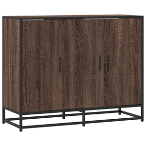 vidaXL Commode marron aspect chêne 94x35x76 cm Bois d'ingénierie