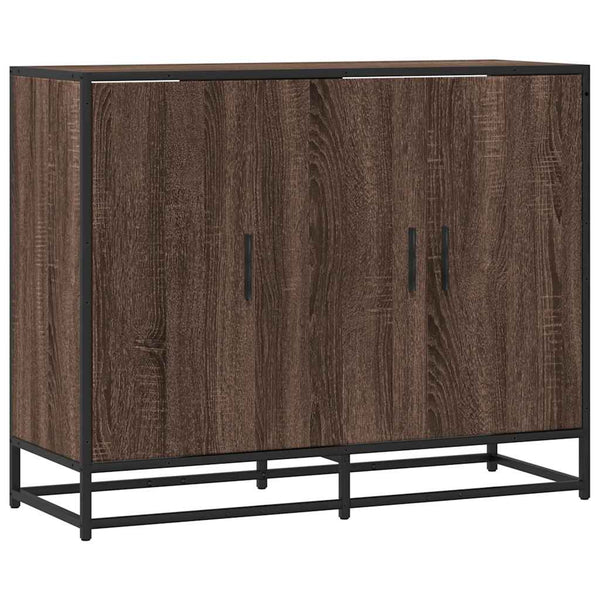 vidaXL Commode marron aspect chêne 94x35x76 cm Bois d'ingénierie