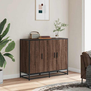 vidaXL Commode marron aspect chêne 94x35x76 cm Bois d'ingénierie