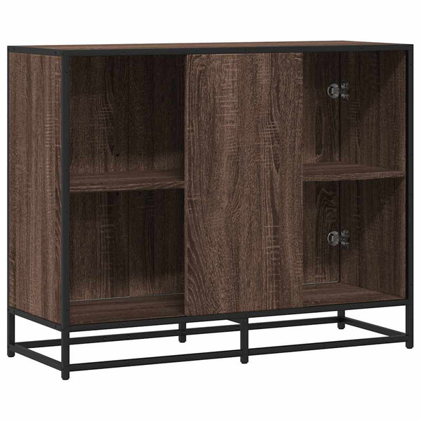 vidaXL Commode marron aspect chêne 94x35x76 cm Bois d'ingénierie