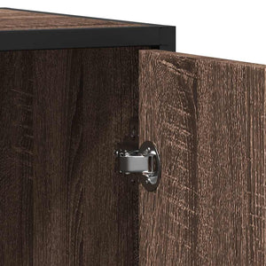 vidaXL Commode marron aspect chêne 94x35x76 cm Bois d'ingénierie