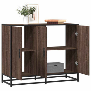 vidaXL Commode marron aspect chêne 94x35x76 cm Bois d'ingénierie