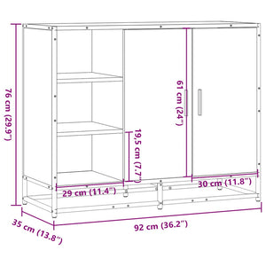 Schwarzes Sideboard 92 cm