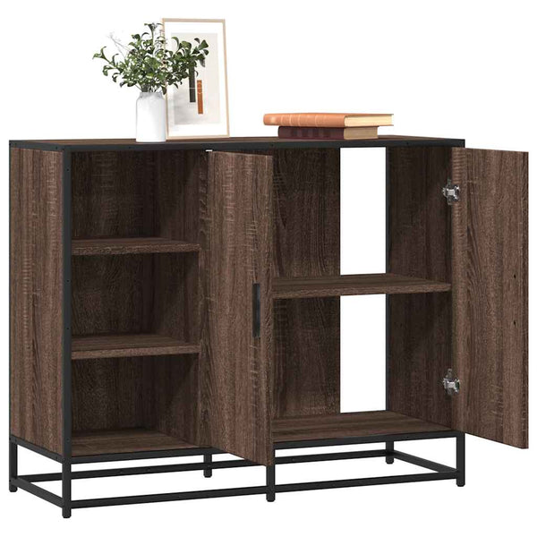Sideboard Braun Eichenoptik 92 cm