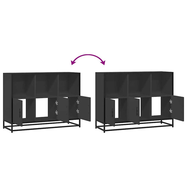 Schwarzes Sideboard 100 cm Holz