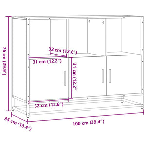 Schwarzes Sideboard 100 cm Holz