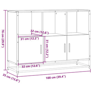 Sideboard Braun Eichenoptik 100 cm