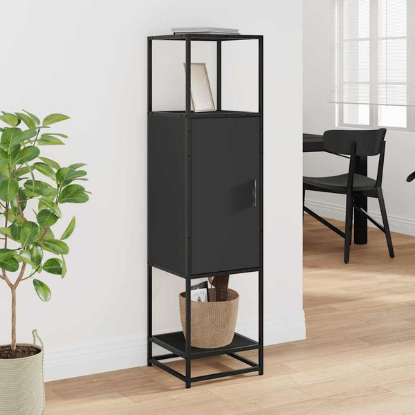Schwarzes Highboard 35,5x139 cm