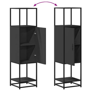 Schwarzes Highboard 35,5x139 cm