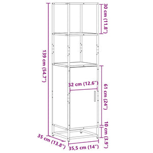 Highboard Räuchereiche 35,5x35x139 cm