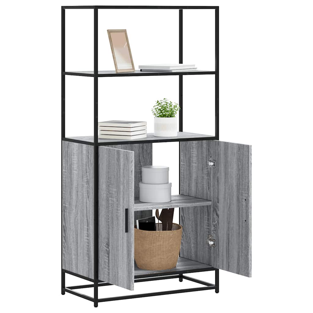 Highboard Grau Sonoma 68x35x139 cm