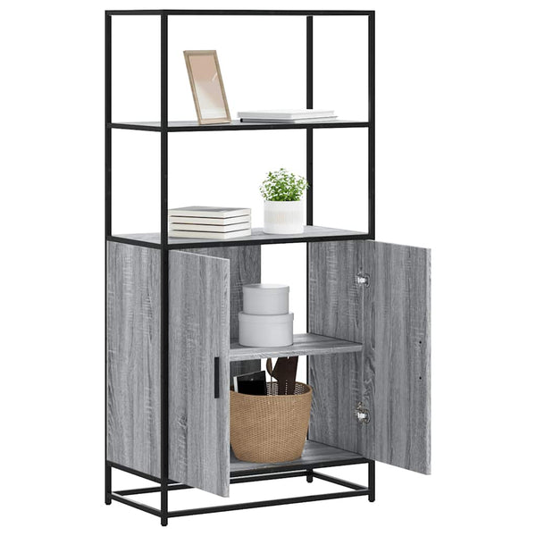 Highboard Grau Sonoma 68x35x139 cm