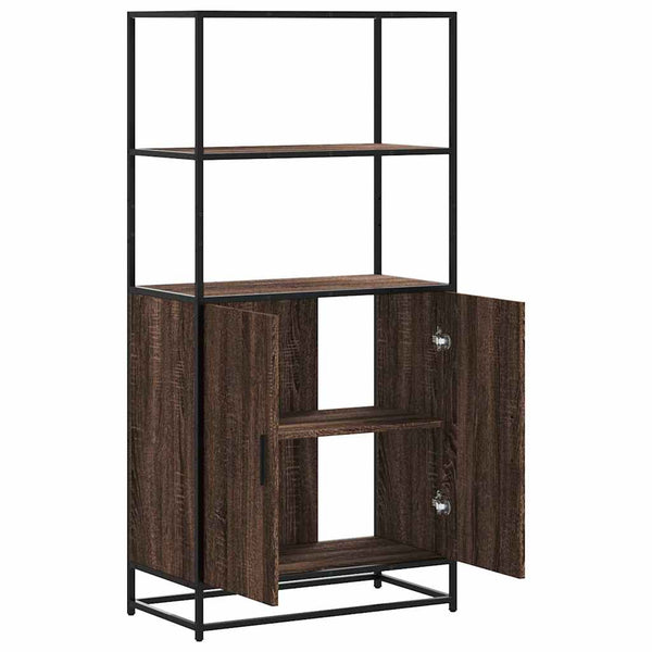 Highboard Braun Eichenoptik 68x35x139 cm