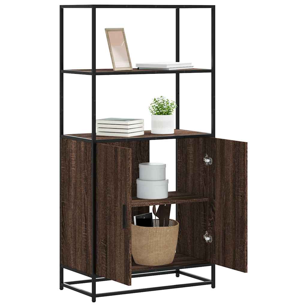 Highboard Braun Eichenoptik 68x35x139 cm